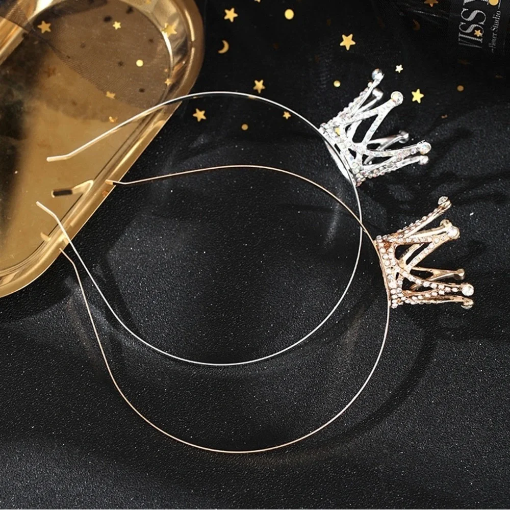 Princess Rhinestone Crown Headband Gold Silver Bridal Birthday Bachelorette NWT